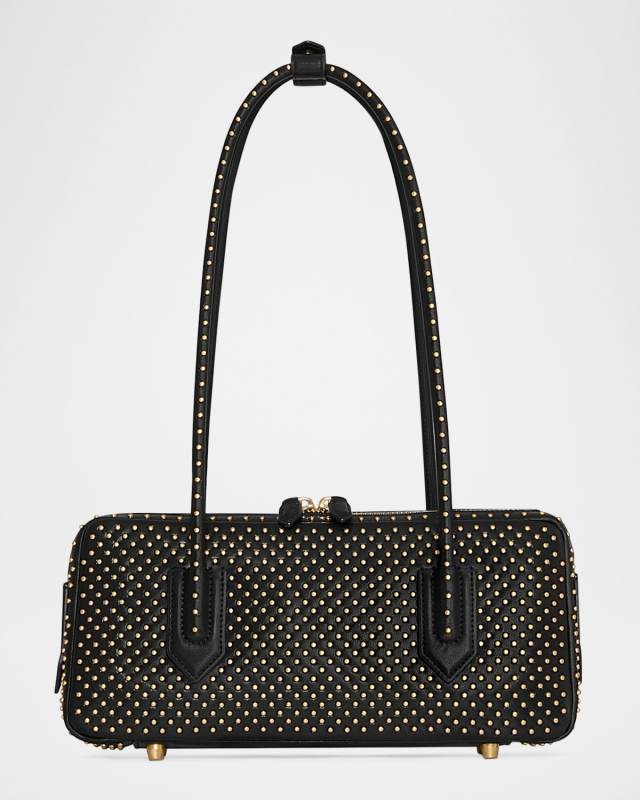 The Brief Studded Leather Shoulder Bag